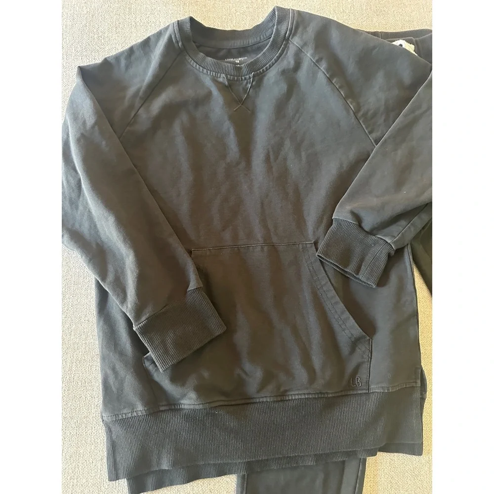Little Bipsy Jogger Set Kids Size 10 Charcoal Grey Sweatshirt Sweatpants